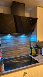 Schuine afzuigkap 90 cm – zwart, Witgoed en Apparatuur, Afzuigkappen, Ophalen, Wandschouwkap, Zo goed als nieuw, 400 tot 600 m³ per uur