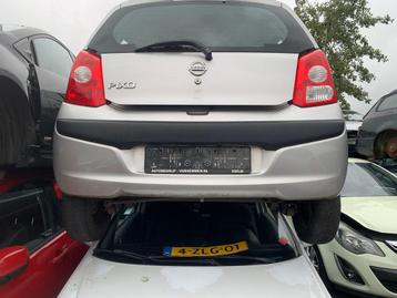 nissan pixo achterbumper 2009 tot 2014 grijs zilvergrijs beschikbaar voor biedingen
