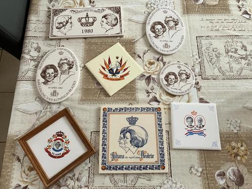Wandtegels / tegel Nederlands koningshuis - Beatrix juliana, Verzamelen, Koninklijk Huis en Royalty, Nederland, Ophalen of Verzenden