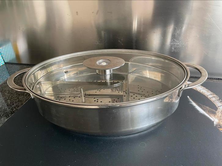 Mepra “ Natural Mind” ovale stoompan, Huis en Inrichting, Keuken | Potten en Pannen, Gebruikt, Overige typen, Rvs, Ophalen