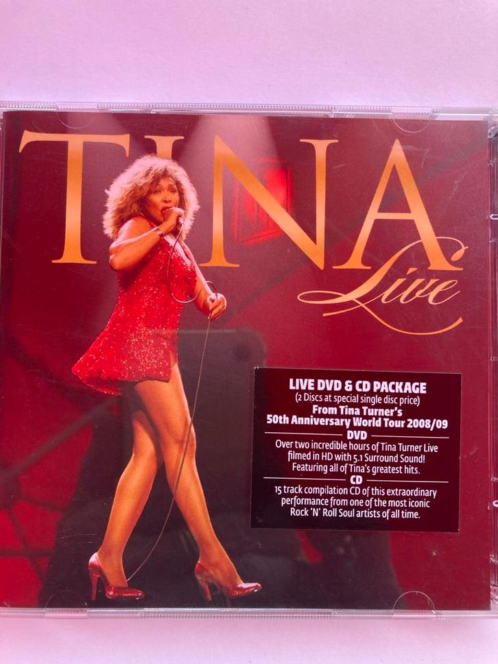 Tina Turner Live 50th Anniversary DVD + CD, Cd's en Dvd's, Dvd's | Muziek en Concerten, Zo goed als nieuw, Muziek en Concerten