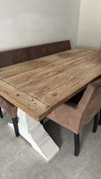 Eetkamertafel + stoelen, Huis en Inrichting, Tafels | Eettafels, Ophalen, 50 tot 100 cm, Rechthoekig, Nieuw