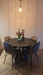 4 velours eetkamerstoelen, Ophalen, Zo goed als nieuw, Overige kleuren, Vier