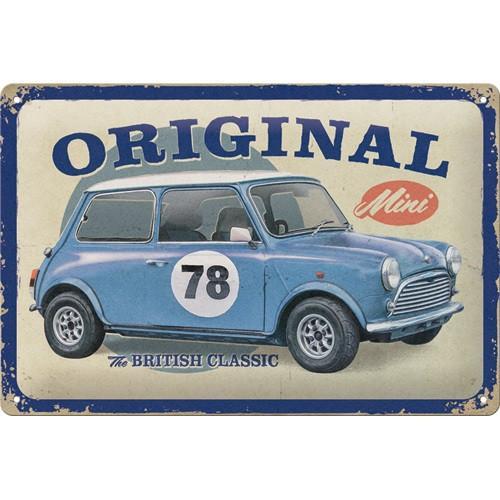 Mini Cooper auto British Classic relief metalen reclamebord, Verzamelen, Automerken, Motoren en Formule 1, Nieuw, Auto's, Ophalen of Verzenden