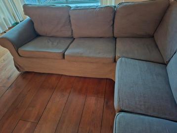 Grijze ektrop ikea hoekbank te koop - afbeelding 2