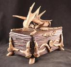 Black Forest kist met gewei decoratie, Verzenden