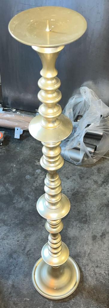 Gouden Kaarsenstandaard 1 Meter, Antiek en Kunst, Antiek | Kandelaars, Goud, Ophalen