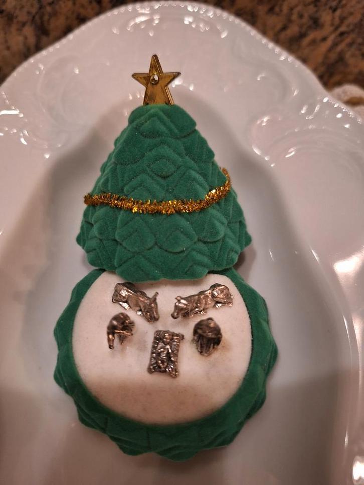 Zilveren mini kerststalletje, Diversen, Kerst, Ophalen of Verzenden