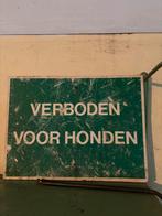 Antiek/Vintage bordje: Verboden voor honden, Ophalen of Verzenden