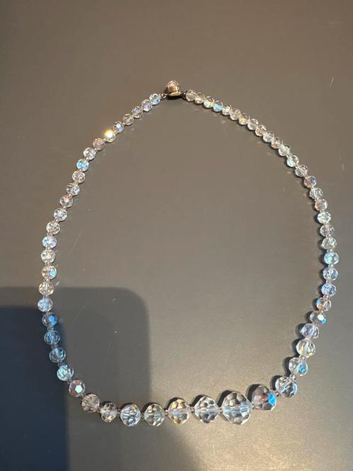 vintage kristallen halsketting, jaren 50/70, dames, vrouw, Sieraden, Tassen en Uiterlijk, Kettingen, Overige materialen, Verzenden