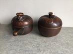 Melitta bruin keramiek appelpot en kippenpot, Huis en Inrichting, Keuken | Servies, Keramiek, Ophalen of Verzenden, Zo goed als nieuw