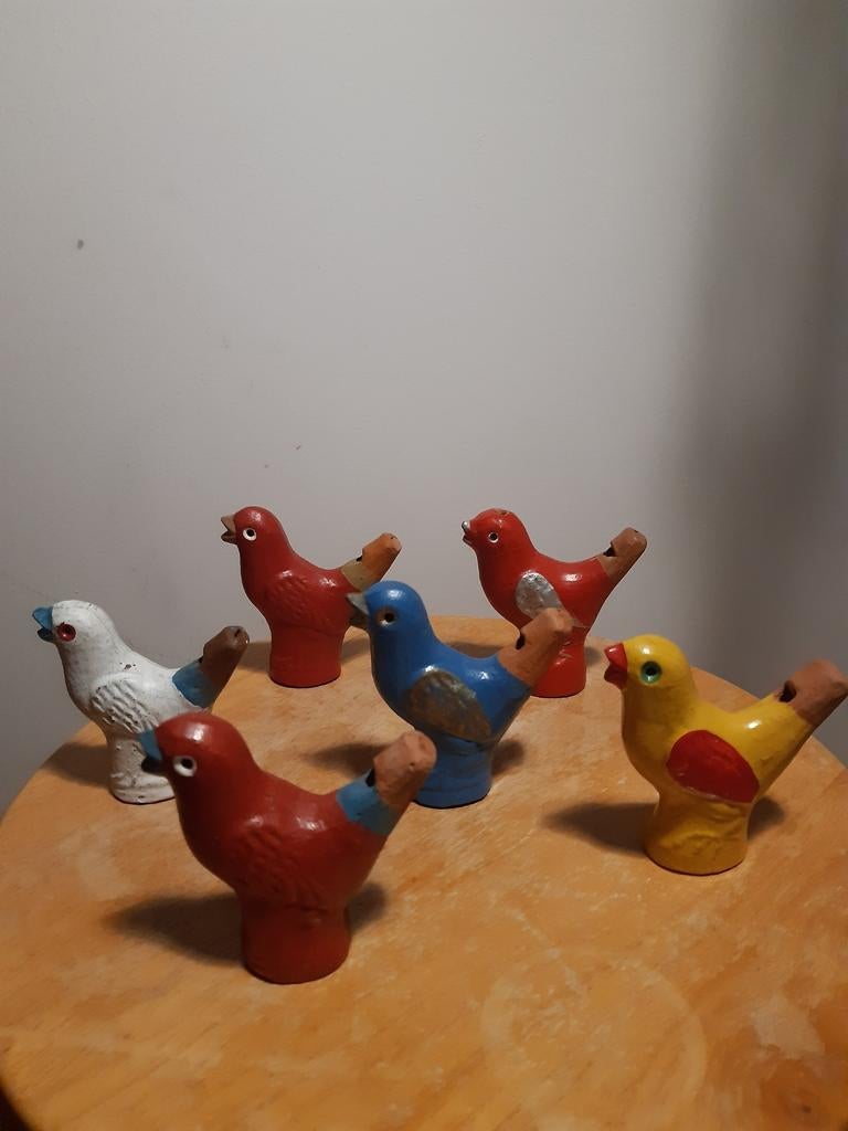 Klei  keramieke vogelfluitjes., Antiek en Kunst, Ophalen of Verzenden