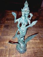 Bronzen boeddha Saraswati Hindoe godin van wijsheid, Ophalen of Verzenden, Zo goed als nieuw