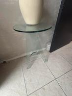 FIAM italia bijzettafel glas maker Vittorio Livi, 45 tot 60 cm, Minder dan 55 cm, Rond, Ophalen of Verzenden