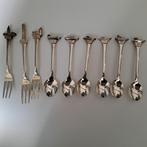 KNMI 6 theelepeltjes, 3 vorkjes, Ophalen, Zo goed als nieuw