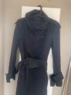 Double breasted gevoerde zwarte trenchcoat van Nolita, Zwart, Ophalen of Verzenden, Zo goed als nieuw, Maat 36 (S)