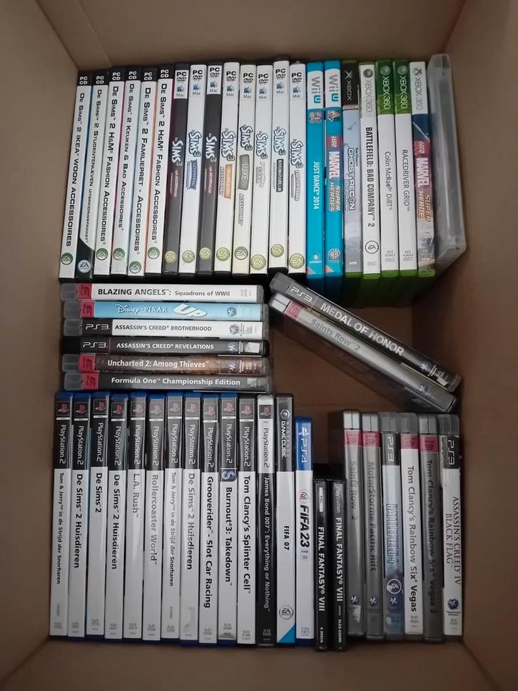 58 games - pc PS1 PS2 PS3 PS4 Xbox360 Wii U DS Gamecube, Spelcomputers en Games, Games | Overige, Gebruikt, 1 speler, Vanaf 3 jaar
