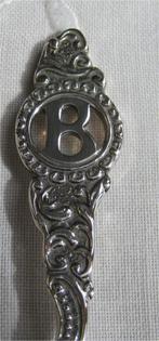 Verzilverd lepeltje - letter B, Antiek en Kunst, Ophalen of Verzenden