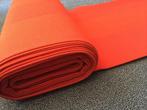 Gordijnstof Ploeg 120 cm br.- lap stof retro vintage NIEUW, 120 cm of meer, 200 cm of meer, Oranje, Ophalen of Verzenden