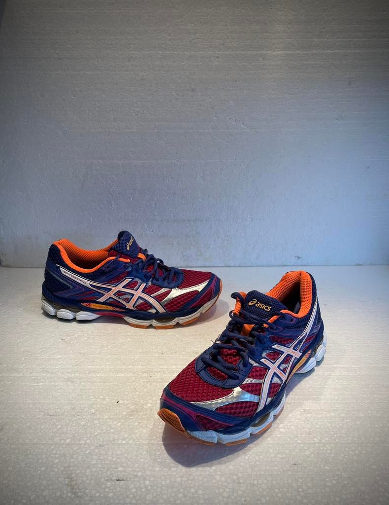 Asics Gel Cumulus hardloopschoenen running blauw oranje 40, Ophalen of Verzenden, Zo goed als nieuw, Sportschoenen