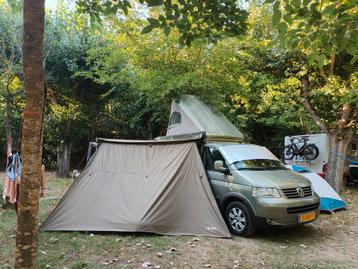 VW T5 2.5 TDI automaat groen camper luifel trekhaak 5 pers beschikbaar voor biedingen