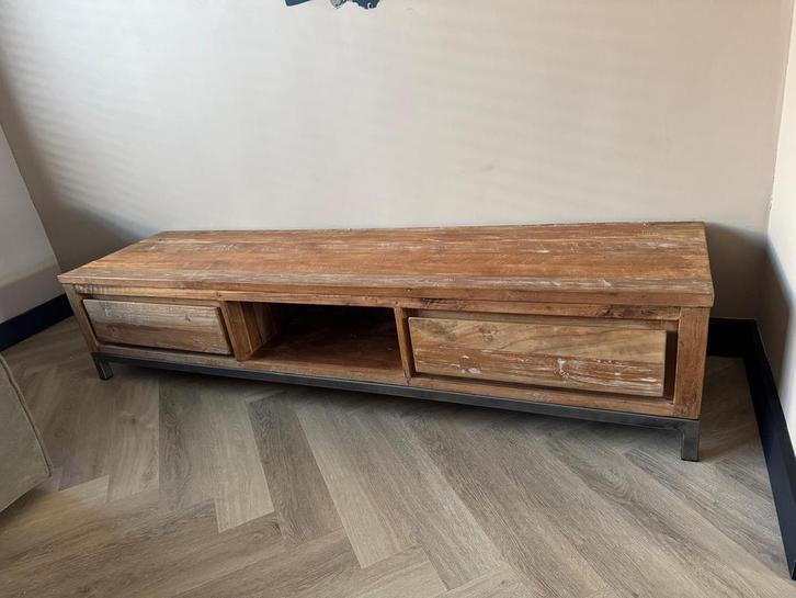 Teak TV Dressoir Venetie, Huis en Inrichting, Kasten | Televisiemeubels, Zo goed als nieuw, Minder dan 100 cm, 150 tot 200 cm