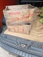 Twee oude houten grolsch kratjes in gebruikt staat, Ophalen of Verzenden, Gebruikt, Reclamebord, Plaat of Schild, Grolsch