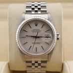 Rolex Datejust 36mm – Ref. 16220 – Zilveren Tapestry dial, Ophalen, Staal, Gebruikt, Polshorloge