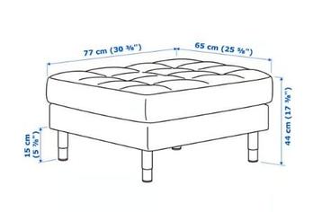 Ikea landskrona leren bank + voetenbank - afbeelding 6
