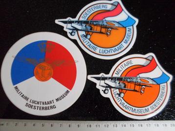 5x sticker militaire luchtvaart museum soesterberg logo