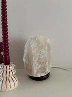 Zoutlamp wit met dimmer, Huis en Inrichting, Lampen | Tafellampen, Ophalen, Zo goed als nieuw, Overige materialen, Minder dan 50 cm
