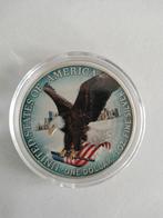 Zilveren Eagle 2021 - Kleur, Ophalen of Verzenden, Noord-Amerika, Losse munt, Zilver