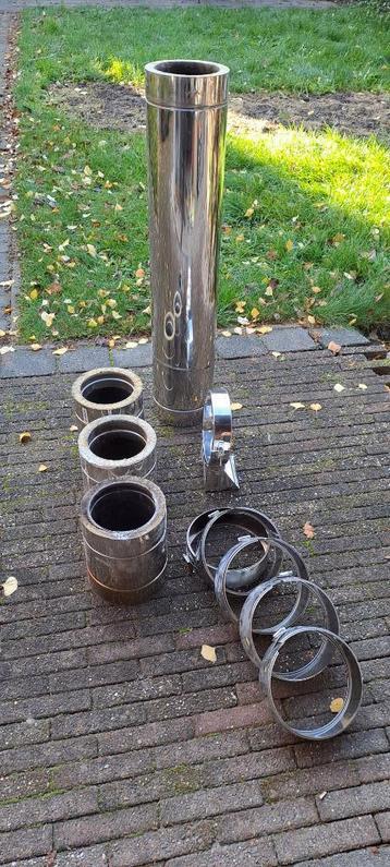 Dubbelwandig rookkanaal 150/205 + beugels en klembanden beschikbaar voor biedingen