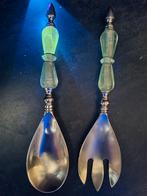 Vintage Salade Bestek Set mangaan, Antiek en Kunst, Ophalen of Verzenden