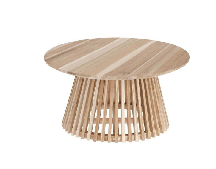 Kave Home Jeanette Salontafel 80 cm Naturel | Van €439, nu, Huis en Inrichting, Tafels | Salontafels, Nieuw, Minder dan 50 cm