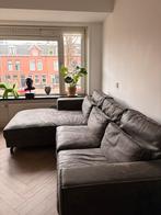 Suede leren bank, Ophalen, 250 tot 300 cm, Gebruikt, 100 tot 125 cm