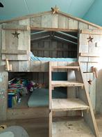 Steigerhouten huisbed, Huis en Inrichting, Slaapkamer | Bedden, Ophalen, Gebruikt, Steigerhout
