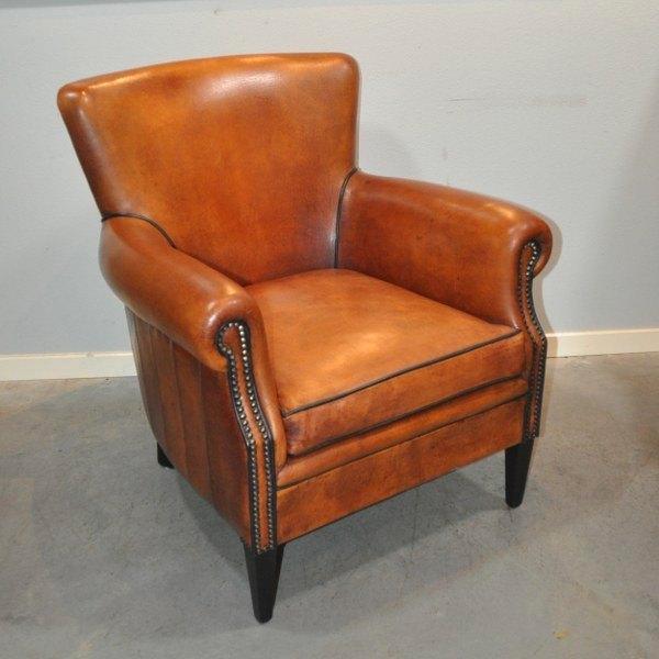 Schapenleren fauteuil Rosan., Huis en Inrichting, Fauteuils, Zo goed als nieuw, Leer, 50 tot 75 cm, 75 tot 100 cm, Ophalen