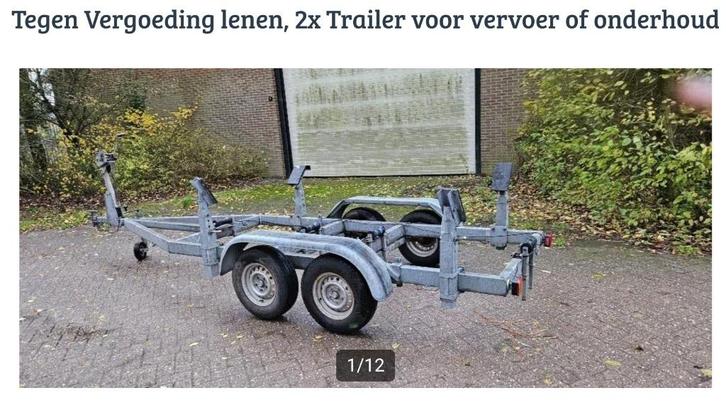 Trailer voor Motorboot / Zeilboot tegen Vergoeding gebruiken, Watersport en Boten, Accessoires en Onderhoud, Gebruikt, Onderhoud en Reparatie