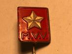 Metalen M.V.V. VOETBALCLUB Speld (Rood/Wit)., Verzenden, Zo goed als nieuw, Sport, Speldje of Pin