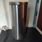 RVS Afvalemmer met Pedaal - 30+ Liter, Ophalen, Met pedaal, 50 tot 75 cm, Zo goed als nieuw