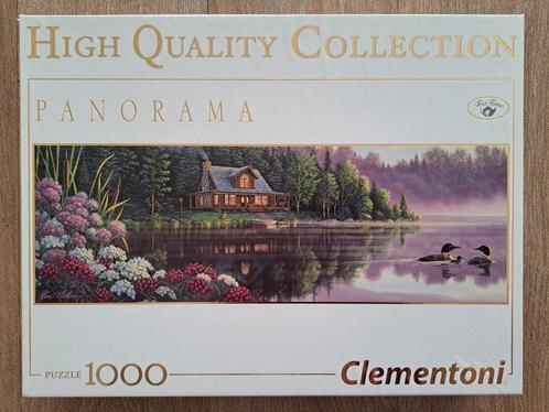 Beside still water - Clementoni panorama puzzel 1000 stukjes, Hobby en Vrije tijd, Denksport en Puzzels, Zo goed als nieuw, Legpuzzel