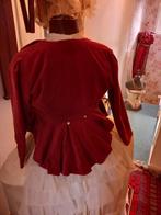 Oude Bodice/Jasje in bordeau, Antiek en Kunst, Antiek | Kleding en Accessoires, Ophalen of Verzenden, Dames