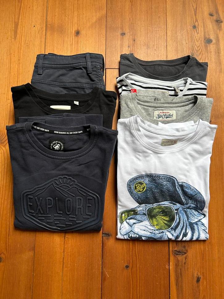 Kledingpakket jongen maat 164 longsleeves/sweaters/broek, Kinderen en Baby's, Kinderkleding | Kinder-kledingpakketten, Gebruikt