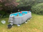 Compleet groot Intex zwembad 500x274x122cm, 200 tot 300 cm, Ovaal, Ophalen, 120 cm of meer