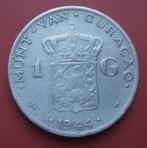 Curaçao 1 Gulden Zilver uit 1944 Wilhelmina, Postzegels en Munten, Munten | Nederland, Ophalen, 1 gulden, Zilver, Koningin Wilhelmina