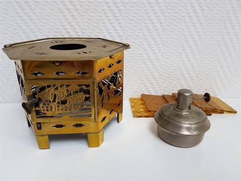 Theelichtje met brander, Hollands koper, Antiek en Kunst, Antiek | Koper en Brons, Koper, Ophalen of Verzenden