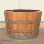 Half eikenhouten wijnvat 112 liter, geolied met lijnolie, Tuin en Terras, Regentonnen, 150 liter of meer, Ophalen of Verzenden