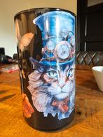 Steampunk Decoupage Vaas, Gebruikt, Overige kleuren, Ophalen of Verzenden, Glas