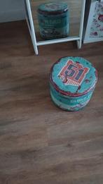 Vintage-Style Lightweight Stool – Retro “Route 51” Print, Ophalen, Gebruikt, Hout
